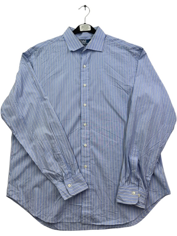 POLO RALPH LAUREN ΠΟΥΚΑΜΙΣΟ ΡΙΓΕ ΜΠΛΕ ΑΝΤΡΙΚΟ XL pre-owned