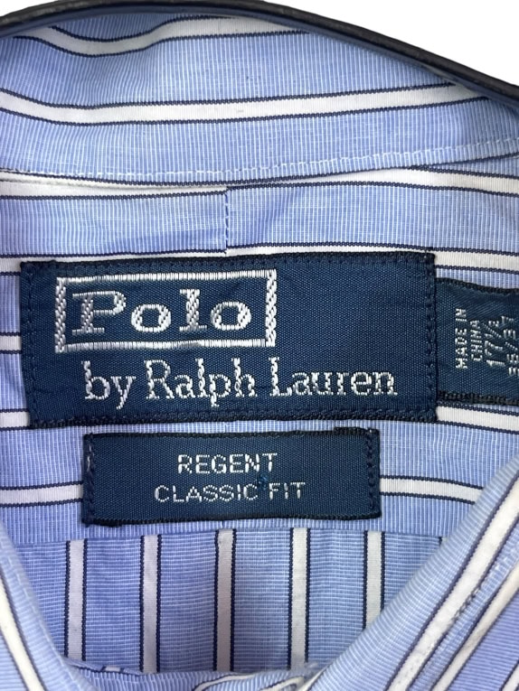 POLO RALPH LAUREN ΠΟΥΚΑΜΙΣΟ ΡΙΓΕ ΜΠΛΕ ΑΝΤΡΙΚΟ XL pre-owned