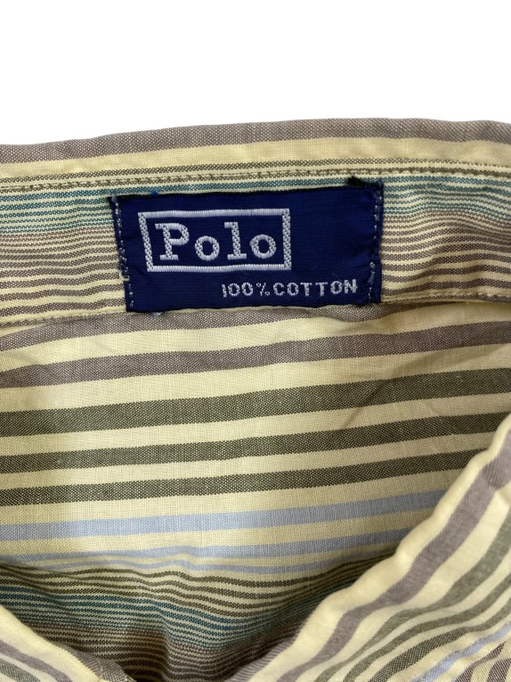 POLO RALPH LAUREN ΠΟΥΚΑΜΙΣΟ VINTAGE KENTHΜΕΝΟ ΛΟΓΟΤΥΠΟ ΡΙΓΕ ΑΝΔΡΙΚΟ L