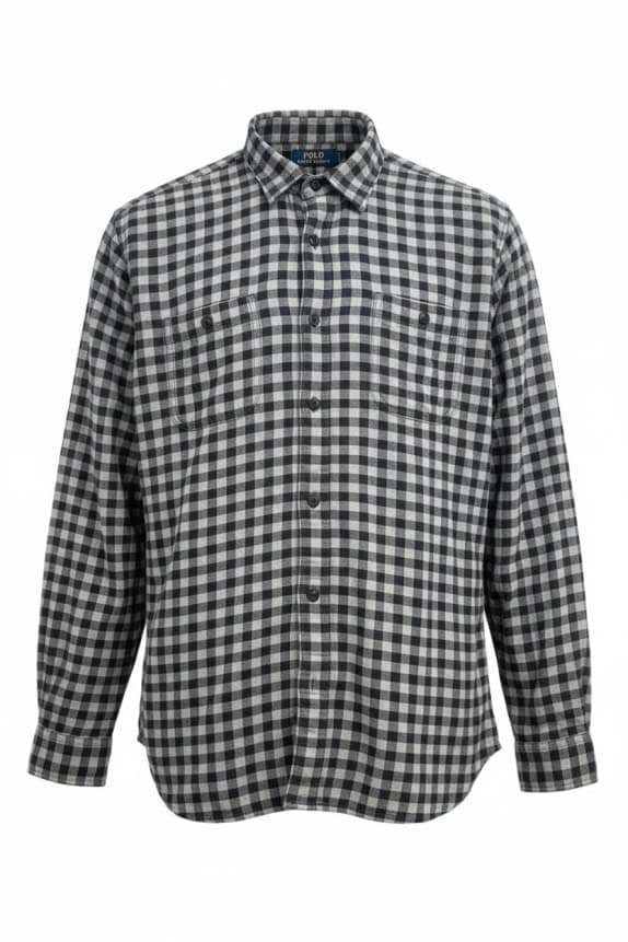 POLO RALPH LAUREN SHIRT CLASSIC BLACK WHITE ΑΝΤΡΙΚΟ PRE OWNED XXL