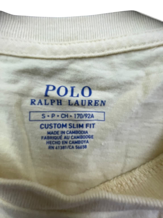 POLO RALPH LAUREN T-Shirt Custom Slim Fit Logo Κίτρινο UNISEX M
