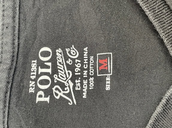 POLO RALPH LAUREN T SHIRT MINIMAL NERO UOMO PRE OWNED M