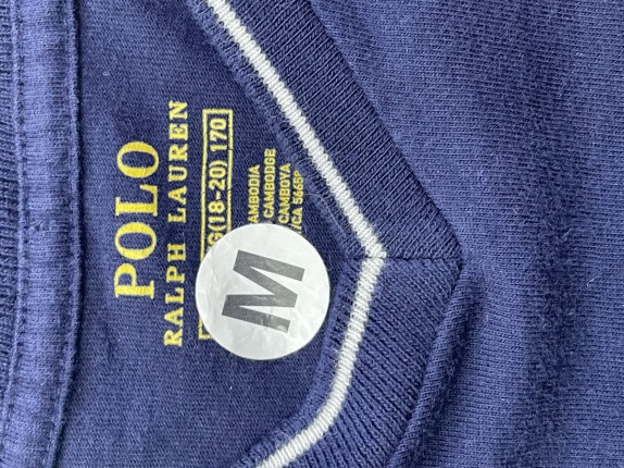 POLO RALPH LAUREN T SHIRT MINIMAL NAVY ΑΝΤΡΙΚΟ PRE OWNED M