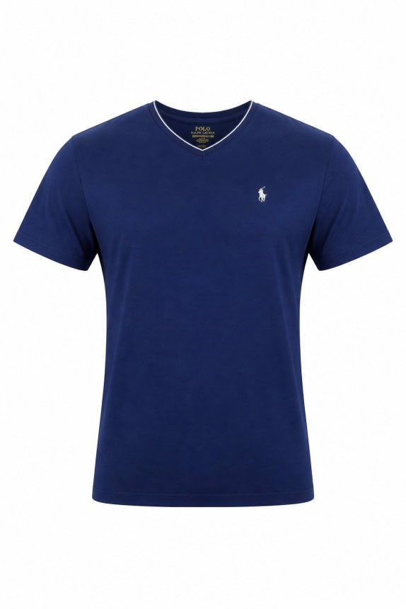 POLO RALPH LAUREN T SHIRT MINIMAL NAVY MEN PRE OWNED M