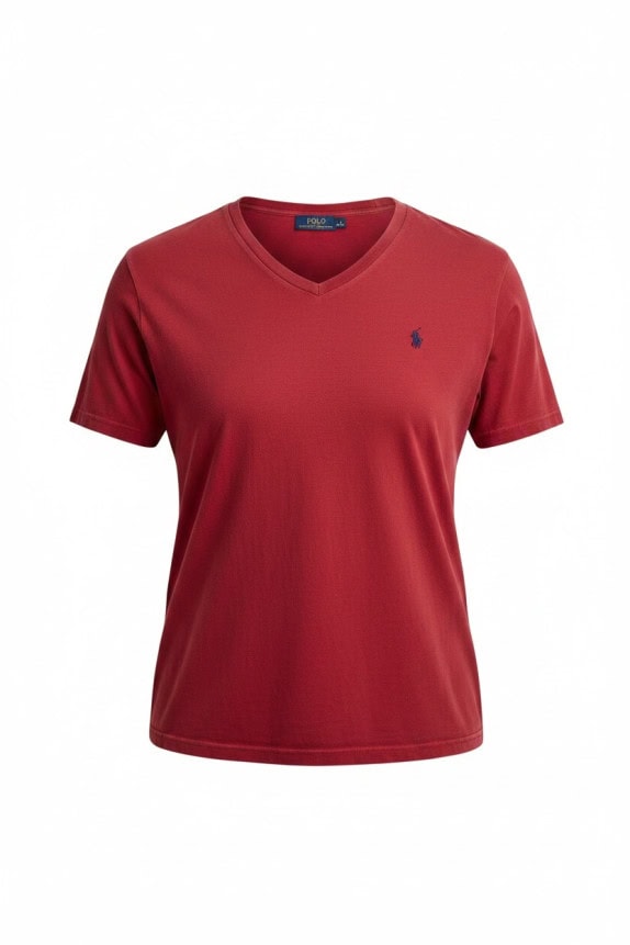 POLO RALPH LAUREN T SHIRT MINIMAL RED ΑΝΤΡΙΚΟ PRE OWNED XL