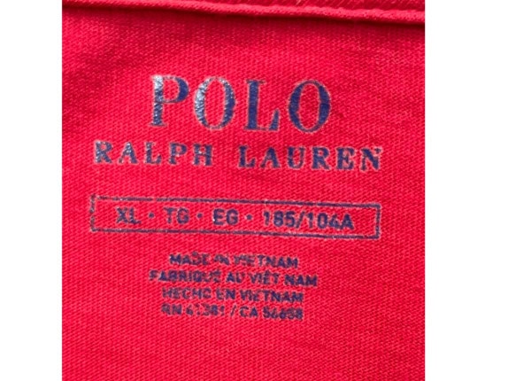 POLO RALPH LAUREN T SHIRT MINIMAL RED ΑΝΤΡΙΚΟ PRE OWNED XL