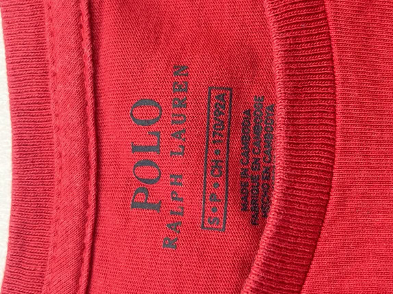 POLO RALPH LAUREN T SHIRT MINIMAL ROSSO UOMO PRE OWNED S