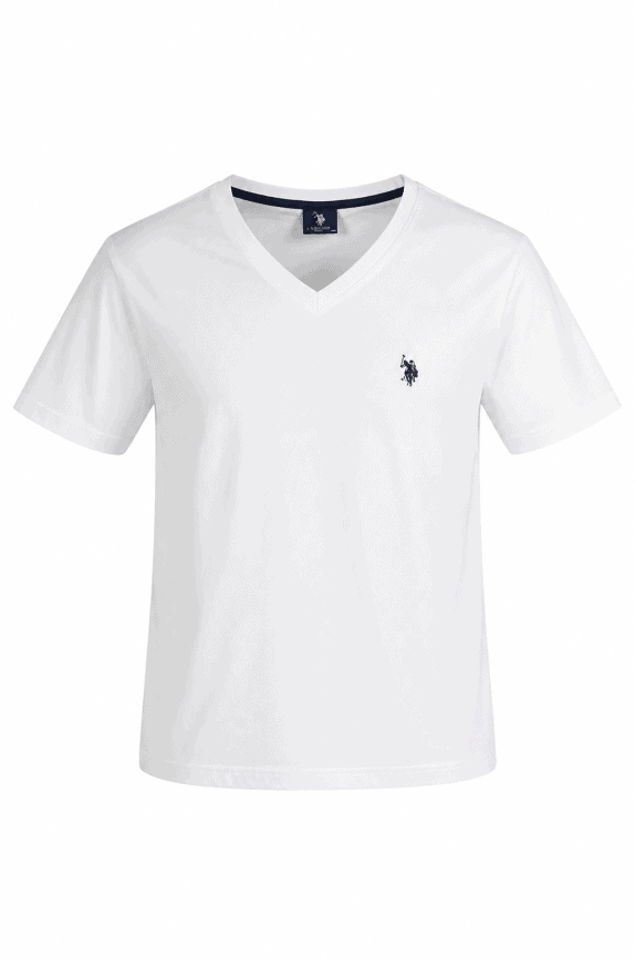 U.S POLO ASSN T SHIRT MINIMAL WHITE ΑΝΤΡΙΚΟ PRE OWNED M