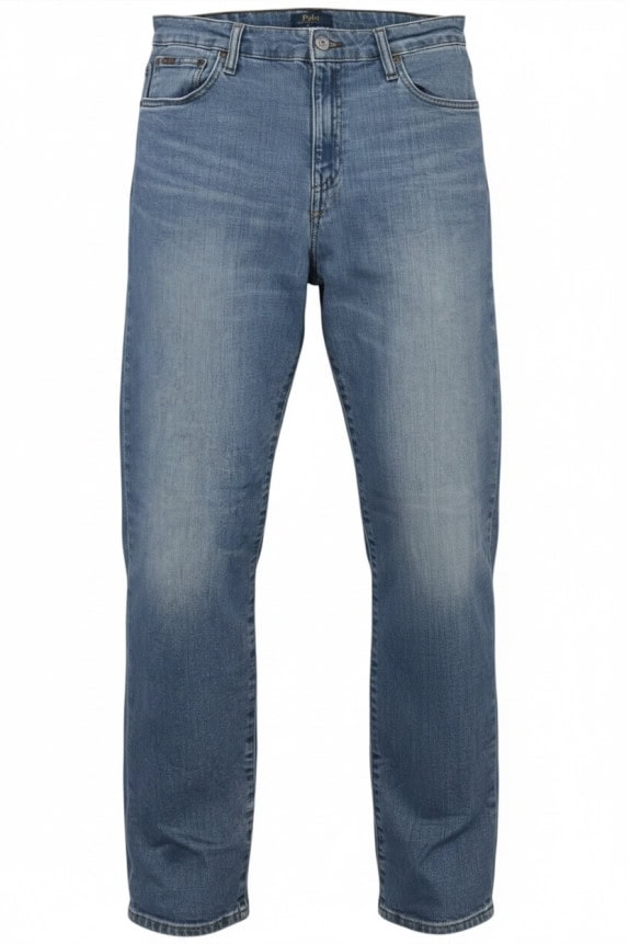 POLO RALPH LAUREN ΤΖΙΝ ΠΑΝΤΕΛΟΝΙ WASHED ΜΠΛΕ ΓΥΝΑΙΚΕΙΟ PRE OWNED XS