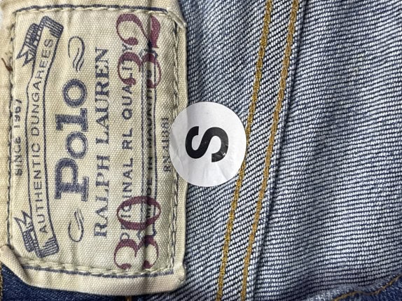 POLO RALPH LAUREN ΤΖΙΝ WASHED ΜΠΛΕ ΓΥΝΑΙΚΕΙΟ PRE OWNED S