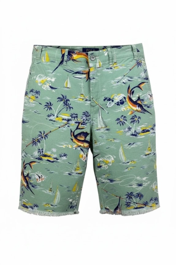 POLO RALPH LAUREN ΒΕΡΜΟΥΔΑ CHINO VINTAGE ALOHA PRINT ΜΕΝΤΑ UNISEX ΜΕΓΕΘΟΣ 18