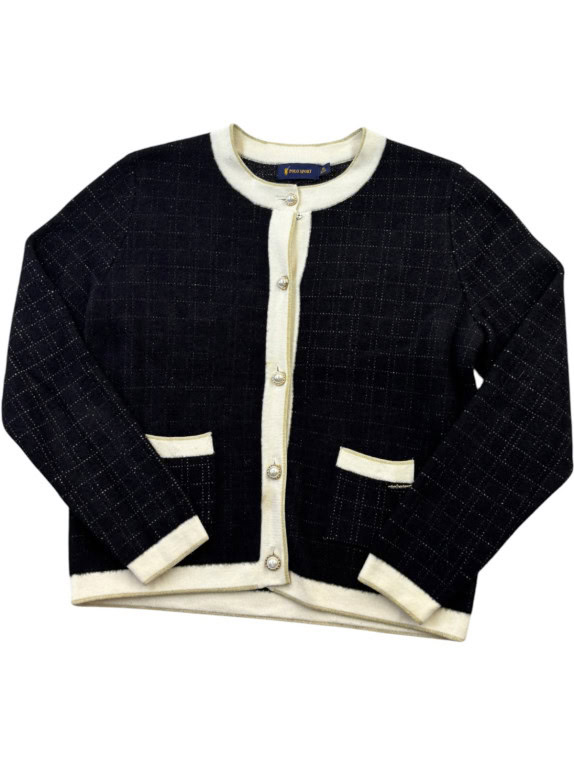 POLO SPORT ΠΛΕΚΤΗ ΖΑΚΕΤΑ COLLEGIATE ΜΑΥΡΟ ΑΝΤΡΙΚΟ PRE OWNED M