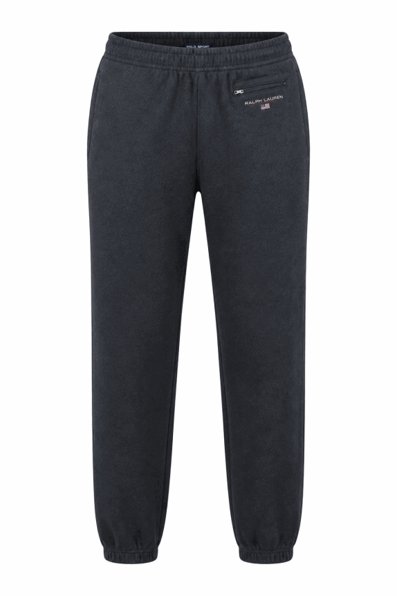 90s POLO SPORT RALPH LAUREN PANTALONI DA TUTA SPORTSWEAR NERO SBIADITO UOMO PRE OWNED M