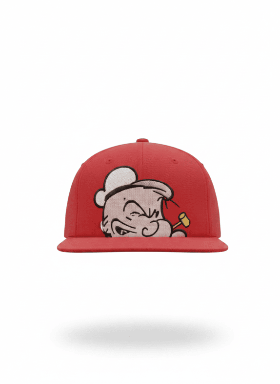 1995 POPEYE SNAPBACK CAP STREETWEAR ΚΟΚΚΙΝΟ ΚΑΙ ΜΠΛΕ UNISEX PRE OWNED