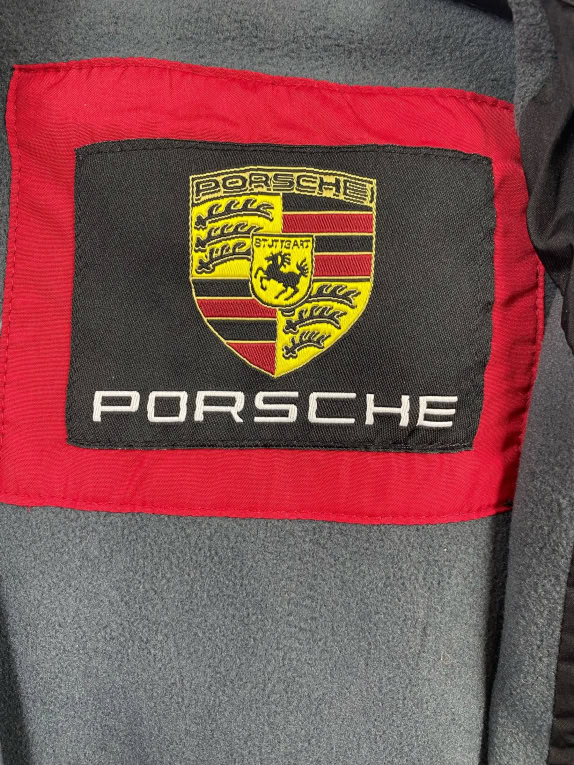 PORSCHE DESIGN Hooded Jacket Vintage Logo Black/Red Men’s M