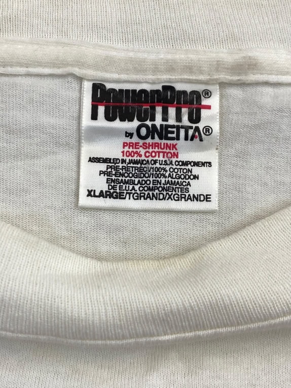 POWERPRO BY ONEITA T-SHIRT RICKY CRAVEN BUD RACING VINTAGE BIANCO UNISEX XL usato