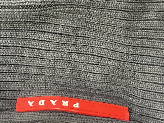 1990s PRADA RIBBED KNIT TOP BLACK MALE PRE OWNED S