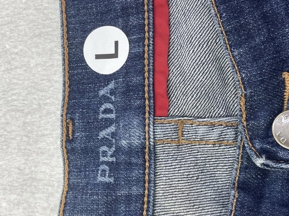 2000s PRADA ΤΖΙΝ ΠΑΝΤΕΛΟΝΙ MINIMAL WASHED BLUE ΑΝΤΡΙΚΟ PRE OWNED L