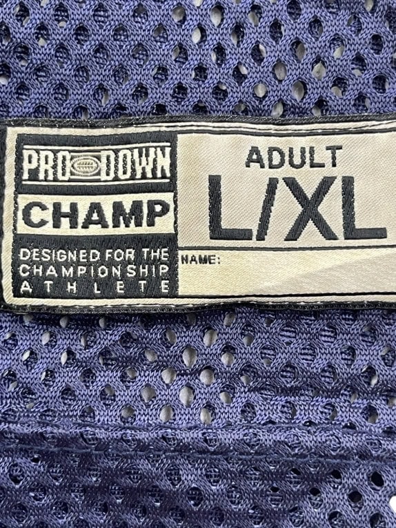 PRO DOWN MAGLIA MANICHE RAGLAN SPORTIVA BLU UOMO PRE OWNED L