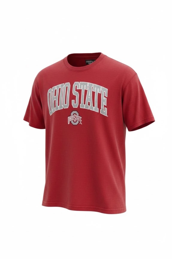 Pro Player Ohio State T-Shirt con grande logo rosso unisex