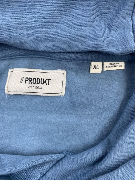 PRODUKT Φούτερ με Κουκούλα Hoodie Minimal Patch Μπλε Ανδρικό XL