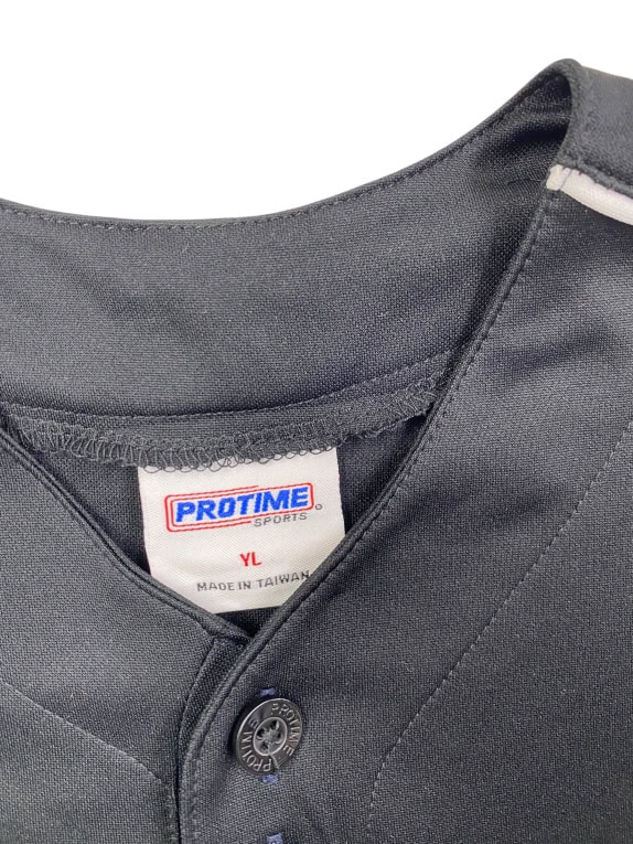 Protime Sports Fort Mill Jersey da baseball Nero YL