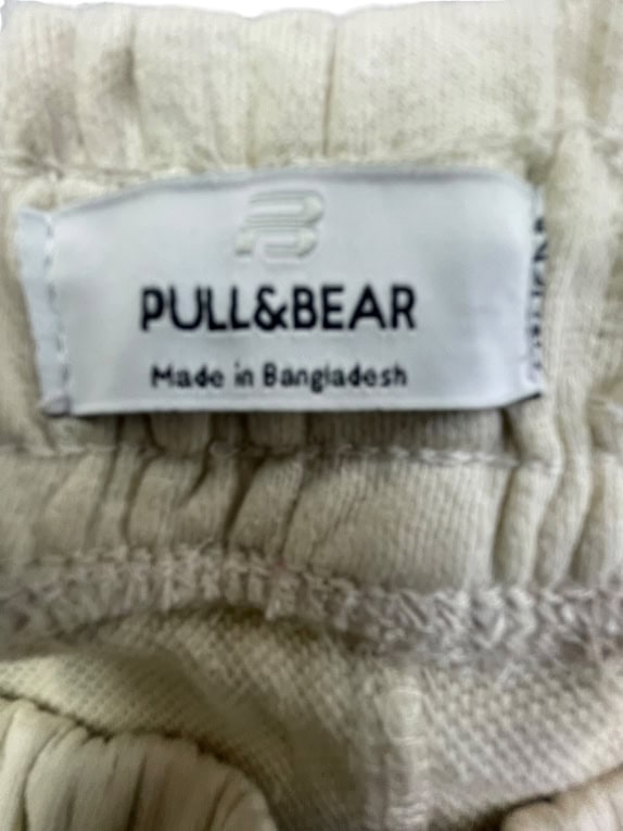 Pull&Bear Φόρμα Παντελόνι Casual Logo Μπεζ Ανδρικό XL