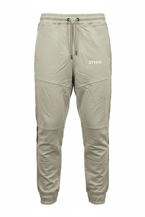 PULL&BEAR Pantaloni jogger casual con logo beige da uomo L