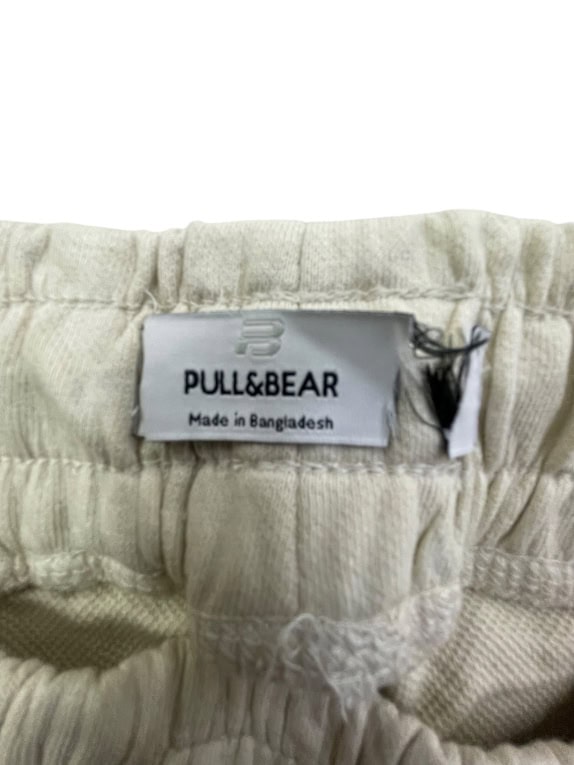 PULL&BEAR Φόρμα Παντελόνι Jogger Casual Λογότυπο Μπεζ Ανδρικό L