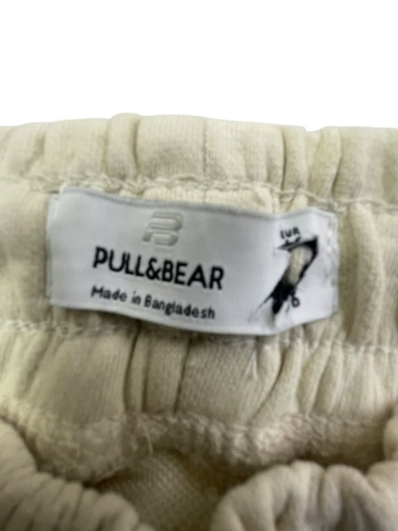 PULL&BEAR Φόρμα Παντελόνι Jogger Casual Λογότυπο Μπεζ Ανδρικό L
