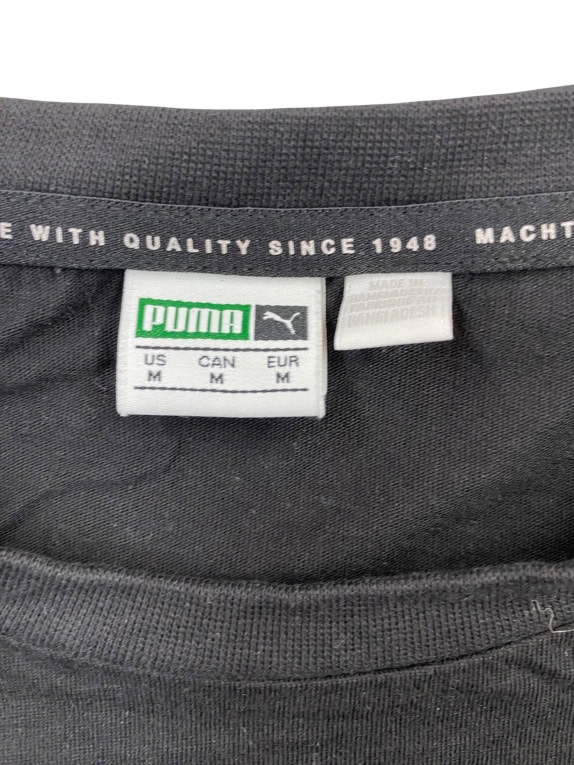 Puma Men’s Black T-Shirt with Logo Size M