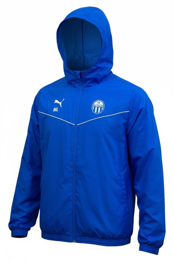 PUMA HOODED WINDBREAKER JACKET WITH LOGO BLUE UNISEX XXL