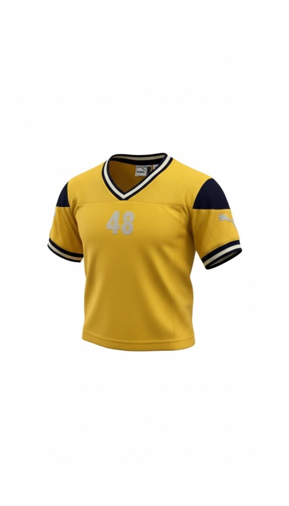 PUMA Vintage Athletic Jersey 48 Logo Yellow  L