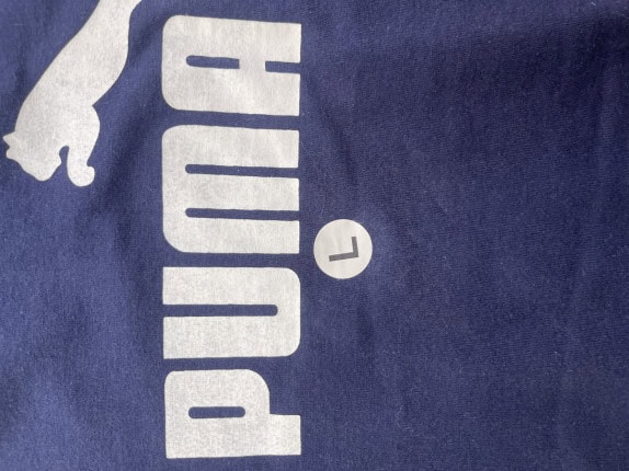 90s PUMA TOP SPORTIVO MINIMAL BLU DONNA PRE OWNED L