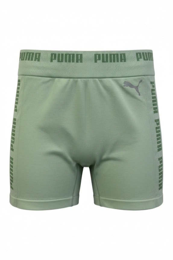 PUMA BIKER SHORTS STREETWEAR VERDE DONNA PRE OWNED M