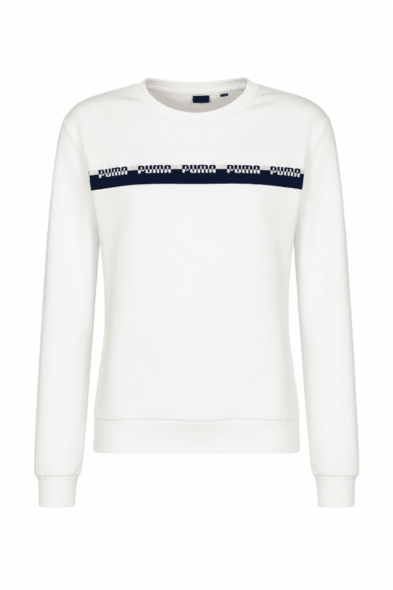 PUMA CREWNECK SPORTSWEAR WHITE MEN PRE OWNED XL