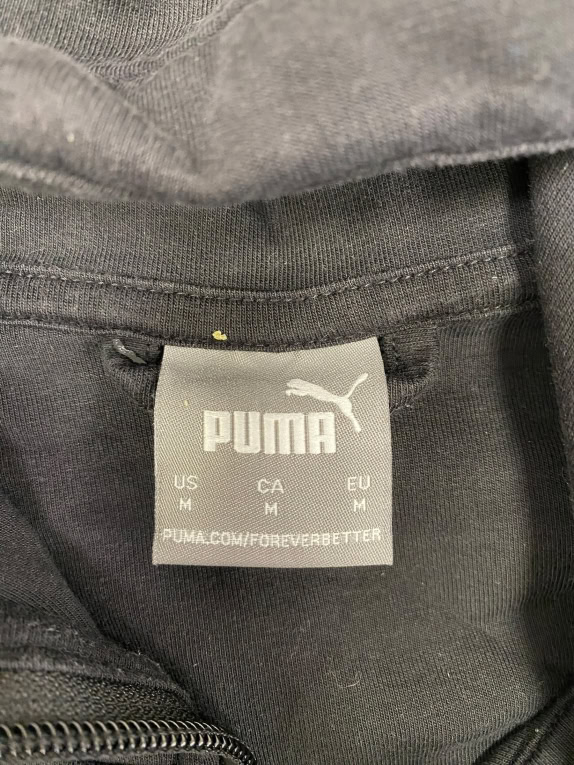 PUMA Φούτερ Ζακέτα με Κουκούλα Μαύρο Monogram - M