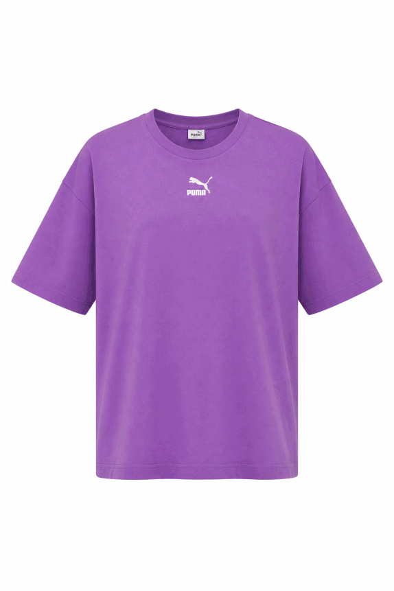 PUMA GRAPHIC TEE MINIMAL PURPLE WOMEN PRE OWNED M