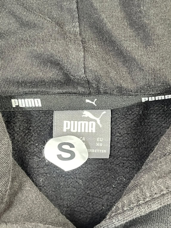 Puma Hoodie Big Logo Μαύρο Unisex S