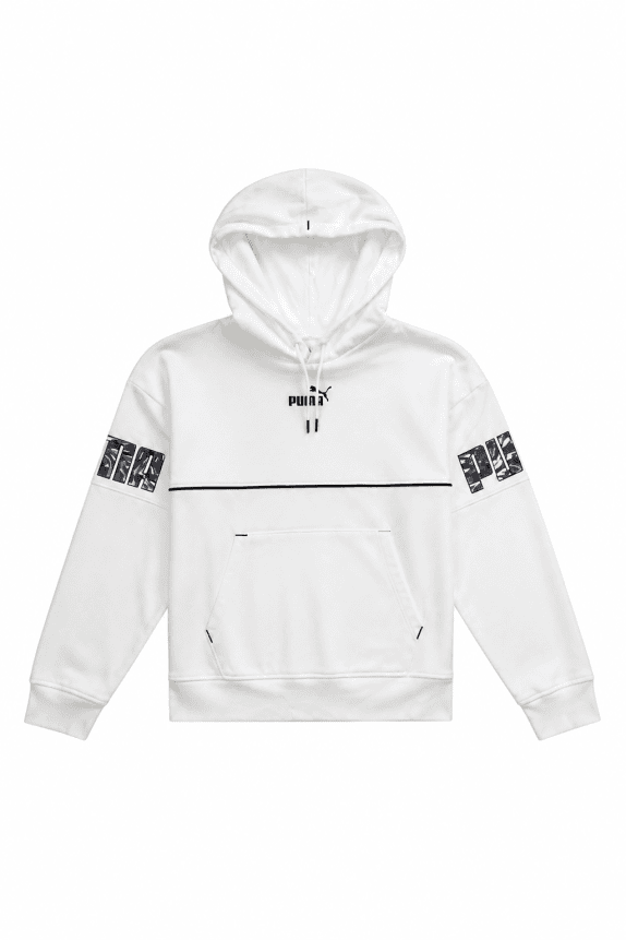 PUMA HOODIE STREETWEAR WHITE ΑΝΤΡΙΚΟ PRE OWNED S