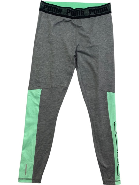 PUMA Leggings sportivo Performance Logo grigio-verde da donna M