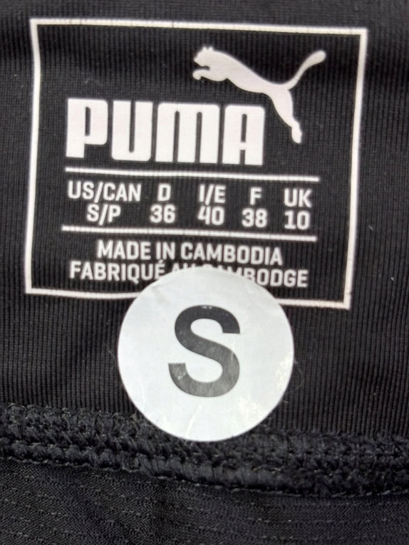PUMA LEGGINGS SPORTSWEAR BLACK WOMEN PRE OWNED S