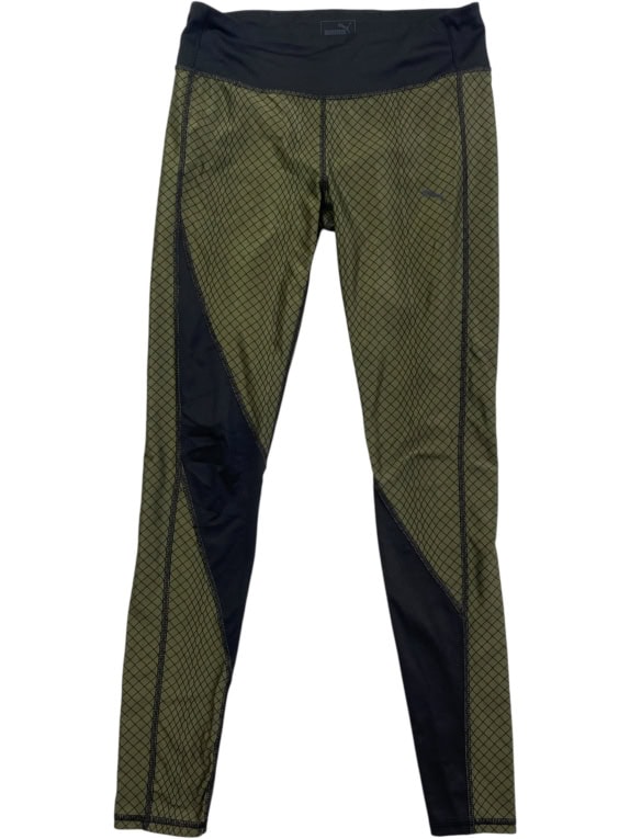 PUMA Leggings Sport Διχρωμο Pattern Μαύρο-Λαδί Γυναικείο S