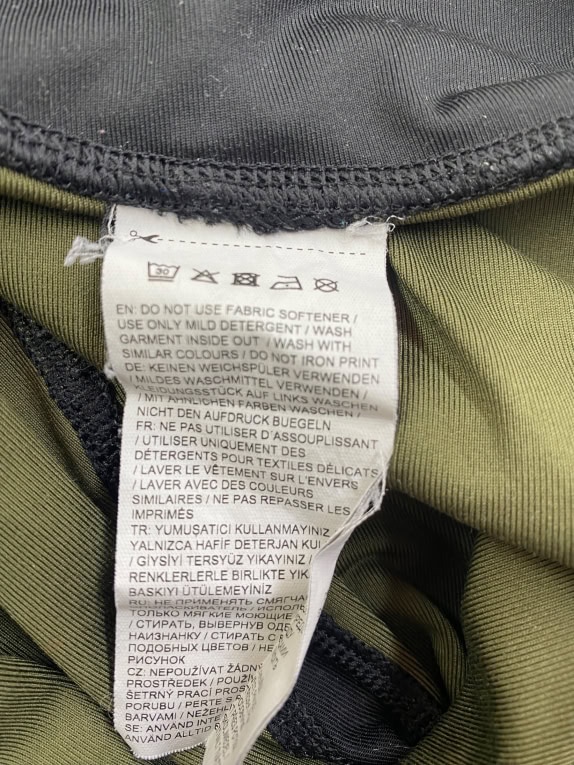 PUMA Leggings Sport Διχρωμο Pattern Μαύρο-Λαδί Γυναικείο S