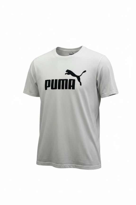 Puma T-Shirt bianca con logo in cotone taglia L