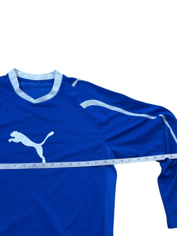 PUMA ΜΑΚΡΥΜΑΝΙΚΗ ΠΟΔΟΣΦΑΙΡΙΚΗ ΜΠΛΟΥΖΑ SPORTSWEAR ΜΠΛΕ ΑΝΤΡΙΚΟ PRE OWNED M