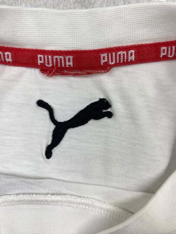 PUMA ΜΠΛΟΥΖΑ ΜΑΚΡΥΜΑΝΙΚΗ VINTAGE BIG LOGO ΛΕΥΚΗ ΑΝΔΡΙΚΗ L