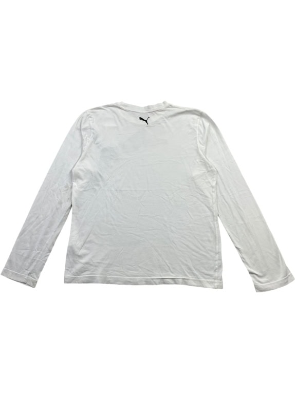 PUMA ΜΠΛΟΥΖΑ ΜΑΚΡΥΜΑΝΙΚΗ VINTAGE BIG LOGO ΛΕΥΚΗ ΑΝΔΡΙΚΗ L