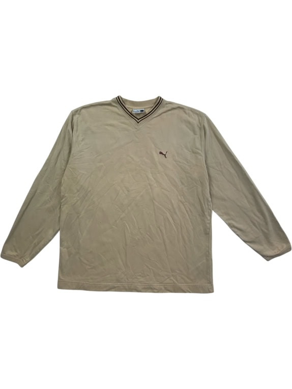 PUMA ΜΠΛΟΥΖΑ ΜΑΚΡΥΜΑΝΙΚΗ VINTAGE LOGO BEIGE UNISEX XL