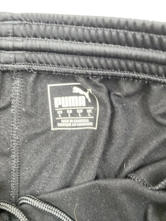 Puma Παντελόνι Φόρμας Athletic Logo Μαύρο Ανδρικό S